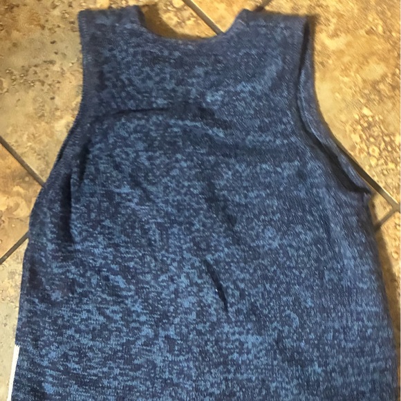 Northern Reflections Blue Holiday Vest with Santa and Reindeer - Picture 5 of 5